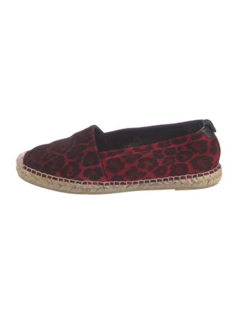 Saint Laurent Canvas Animal Print Espadrilles