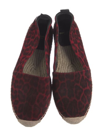 Saint Laurent Canvas Animal Print Espadrilles