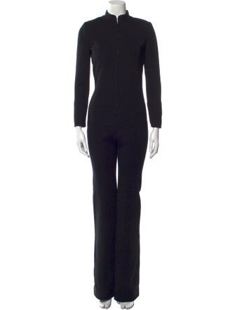 Saint Laurent Wool Mock Neck Jumpsuit