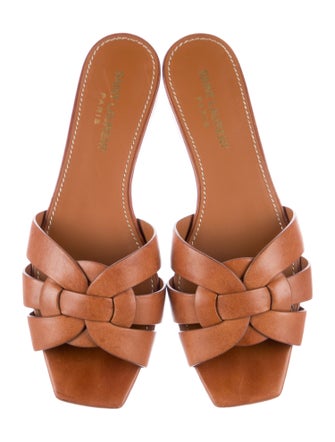Saint Laurent Leather Slides