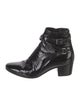 Saint Laurent Patent Leather Combat Boots