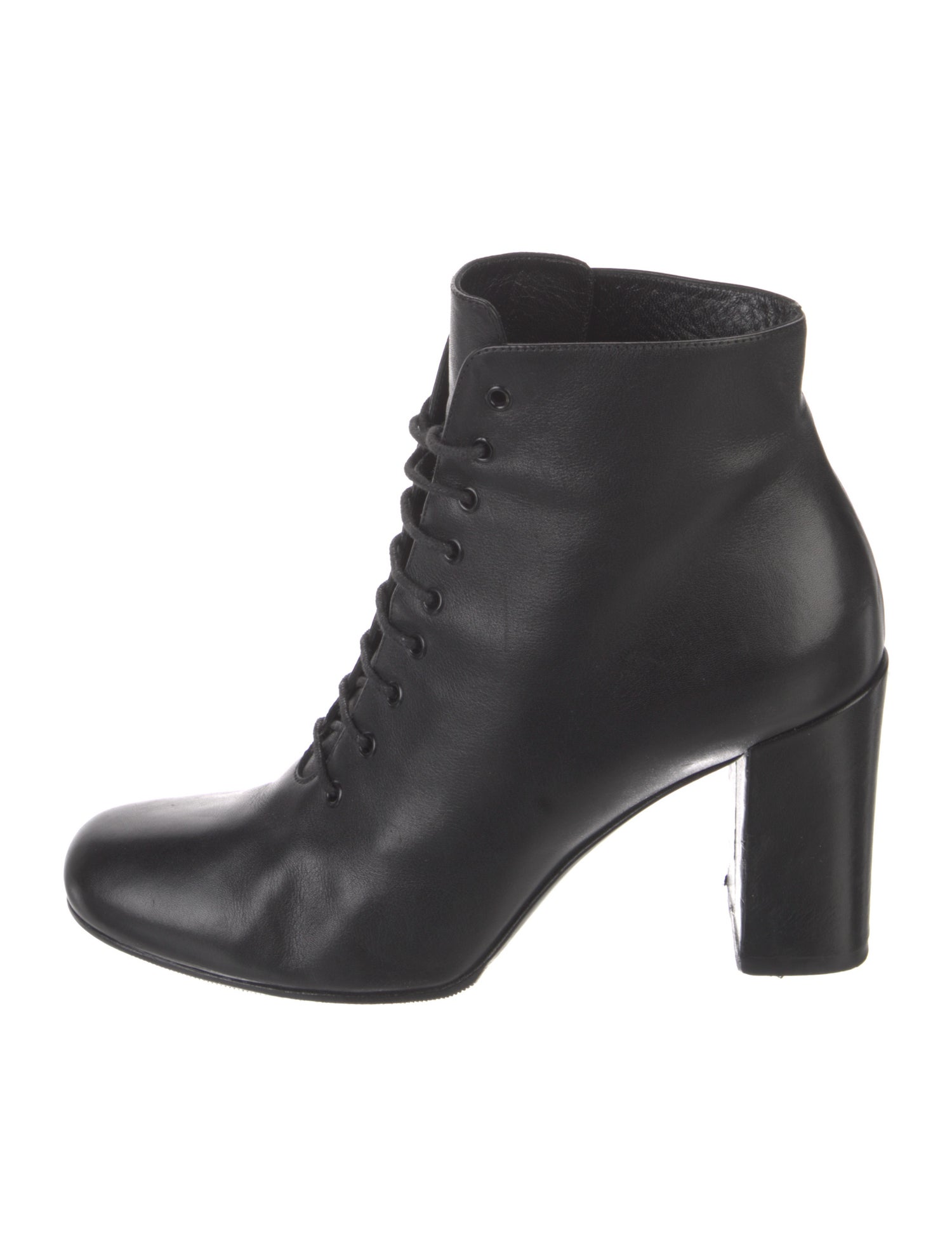 Saint Laurent Leather Lace-Up Boots
