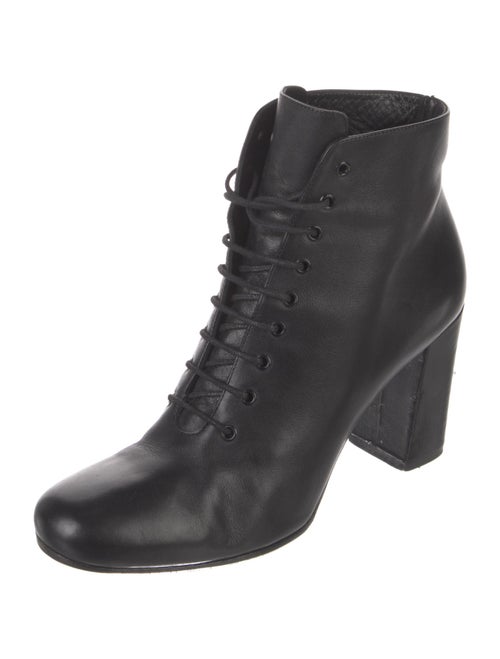 Saint Laurent Leather Lace-Up Boots
