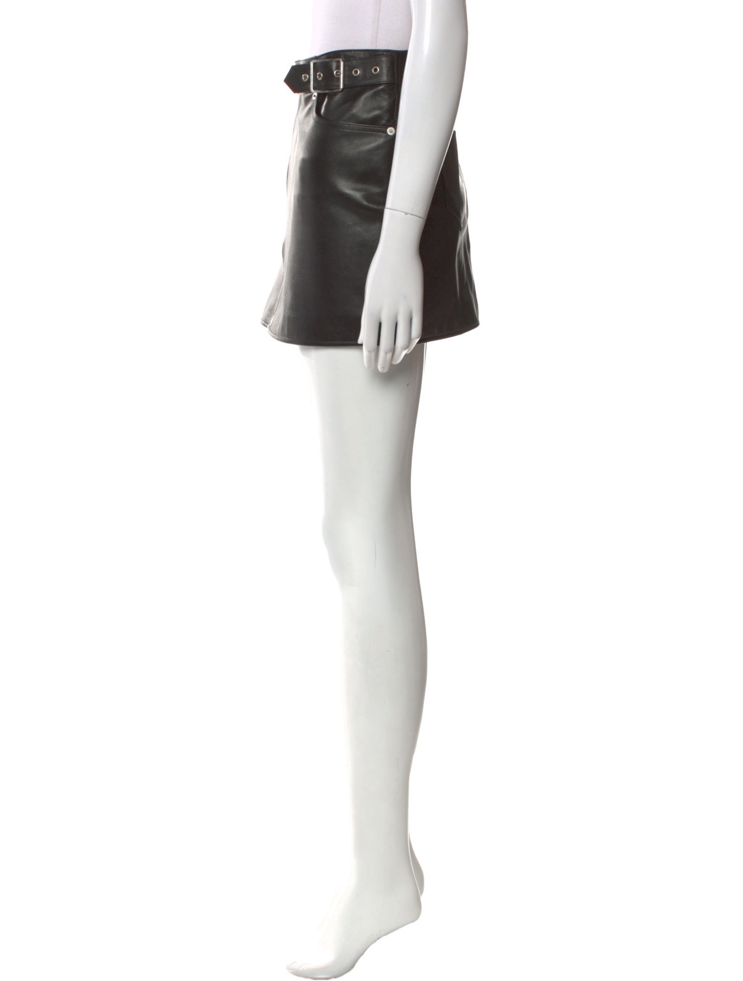 Saint Laurent Leather Mini Skirt