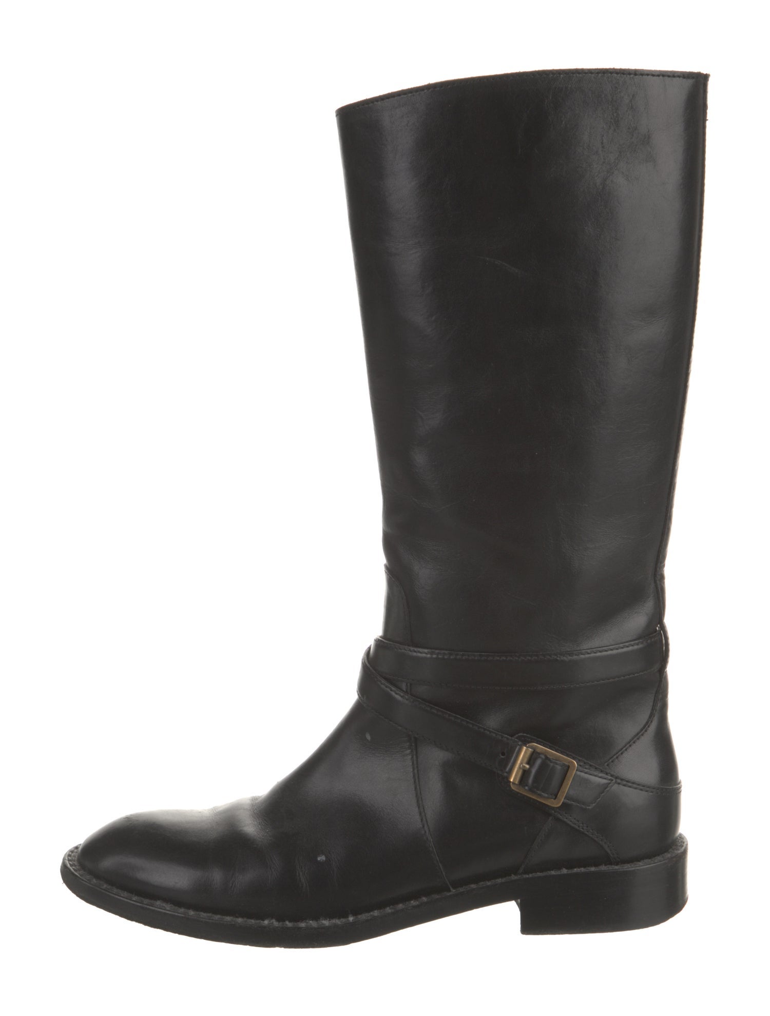 Saint Laurent Leather Riding Boots