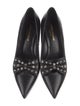 Saint Laurent Snakeskin Bow Accents Pumps