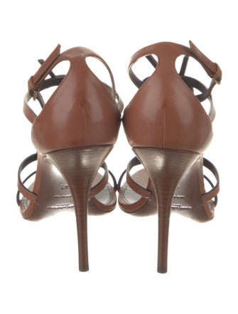 Saint Laurent Leather T-Strap Sandals