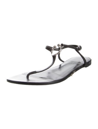 Saint Laurent Leather T-Strap Sandals