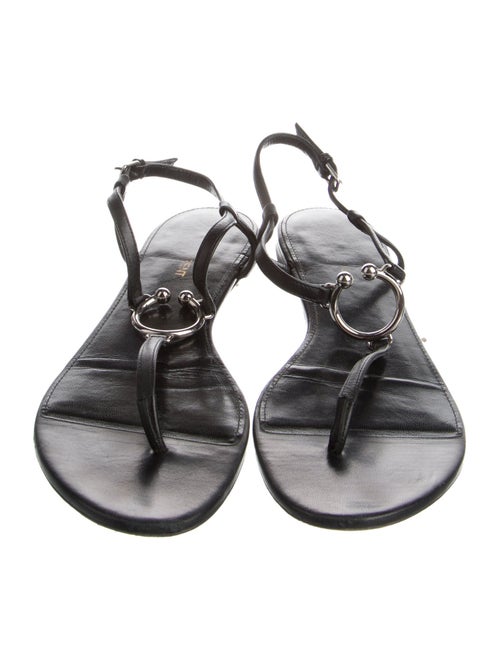 Saint Laurent Leather T-Strap Sandals