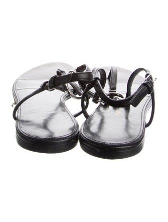 Saint Laurent Leather T-Strap Sandals