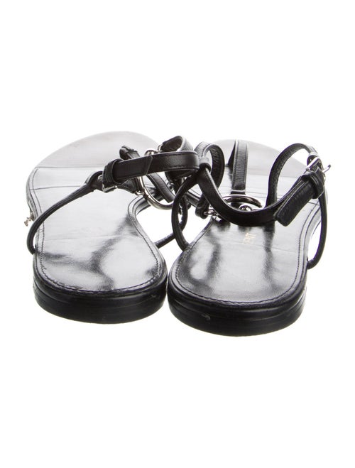 Saint Laurent Leather T-Strap Sandals