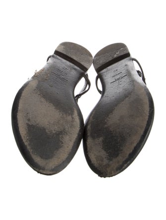 Saint Laurent Leather T-Strap Sandals