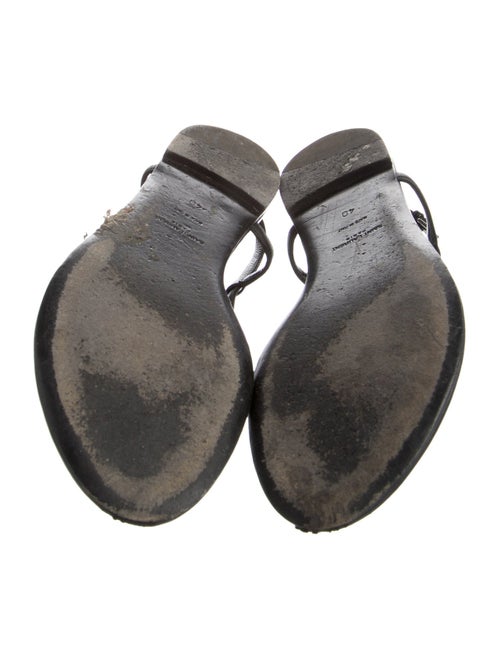 Saint Laurent Leather T-Strap Sandals
