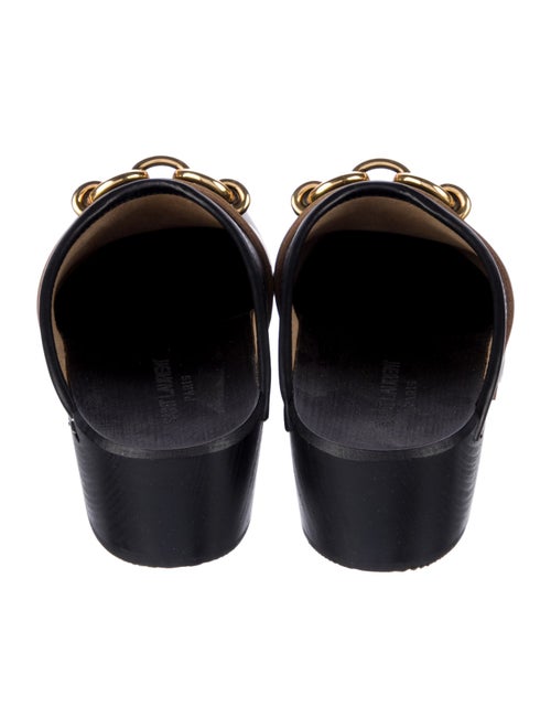 Saint Laurent Leather Chain-Link Accents Mules