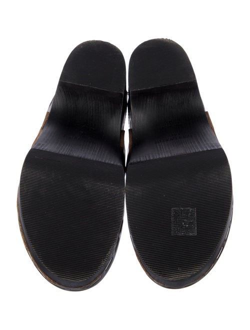 Saint Laurent Leather Chain-Link Accents Mules