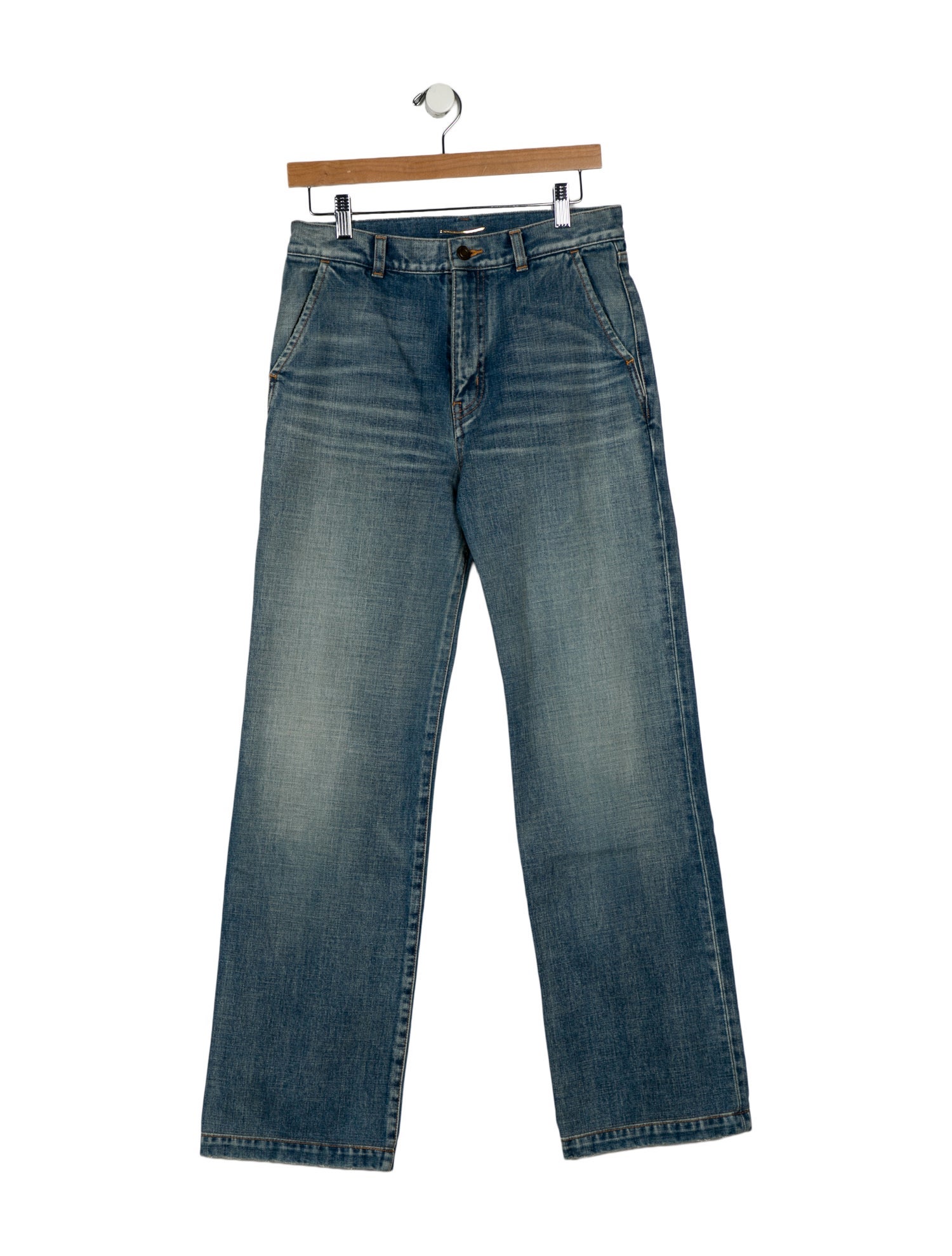 Saint Laurent High-Rise Wide Leg Jeans