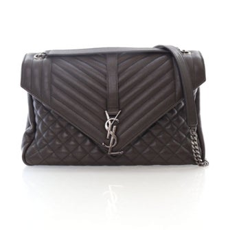 Saint Laurent Calfskin Triquilt Large