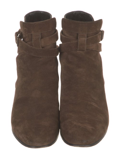 Saint Laurent Suede Lace-Up Boots