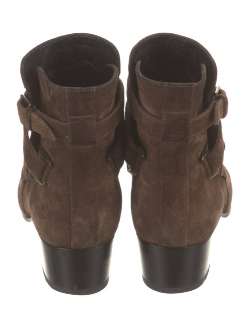 Saint Laurent Suede Lace-Up Boots