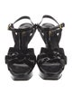Saint Laurent Patent Leather T-Strap Sandals