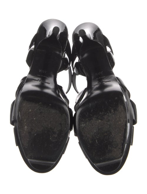Saint Laurent Patent Leather T-Strap Sandals