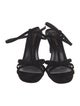 Saint Laurent Suede T-Strap Sandals
