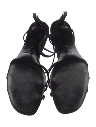 Saint Laurent Suede T-Strap Sandals