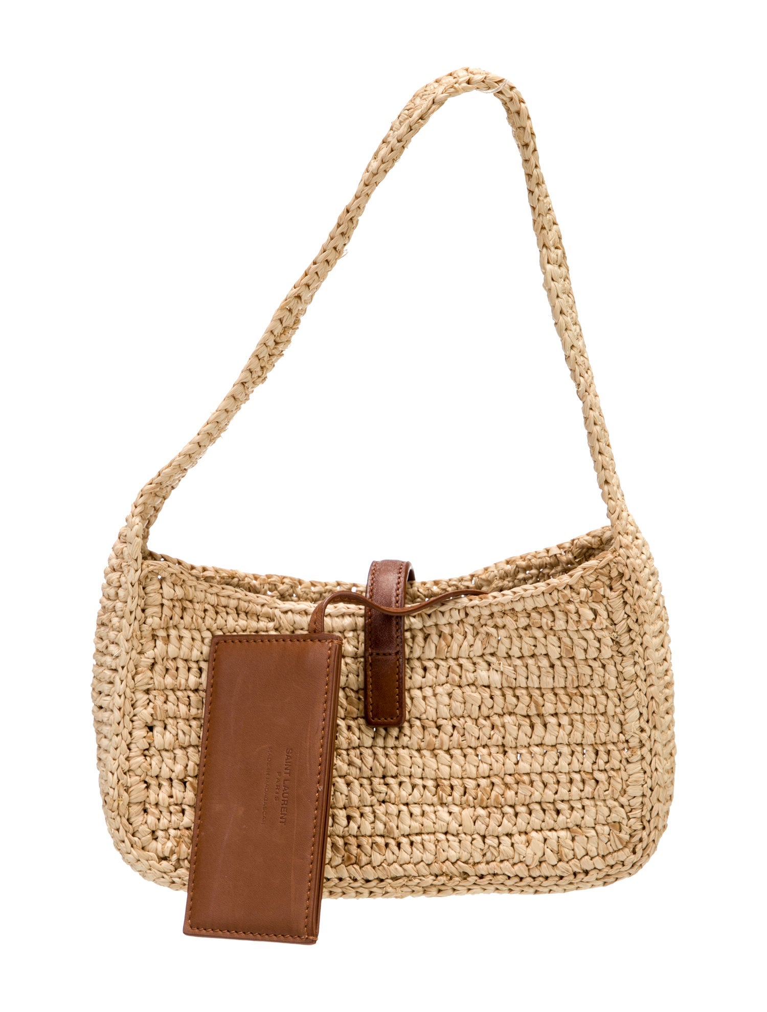 Saint Laurent Raffia Le 5 à 7 Mini 2023 - Brown Handle Bags