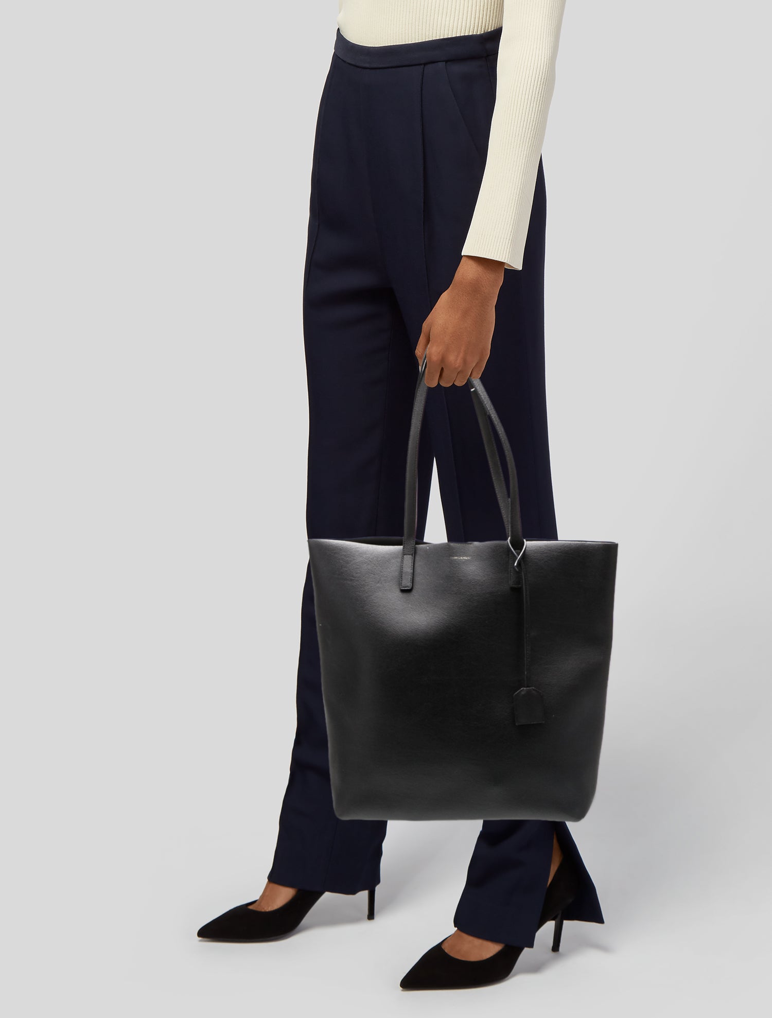 Saint Laurent Leather N/S Shopping