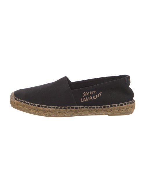 Saint Laurent Canvas Embroidered Accent Espadrilles
