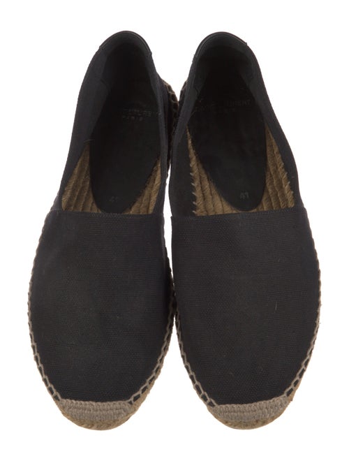 Saint Laurent Canvas Embroidered Accent Espadrilles