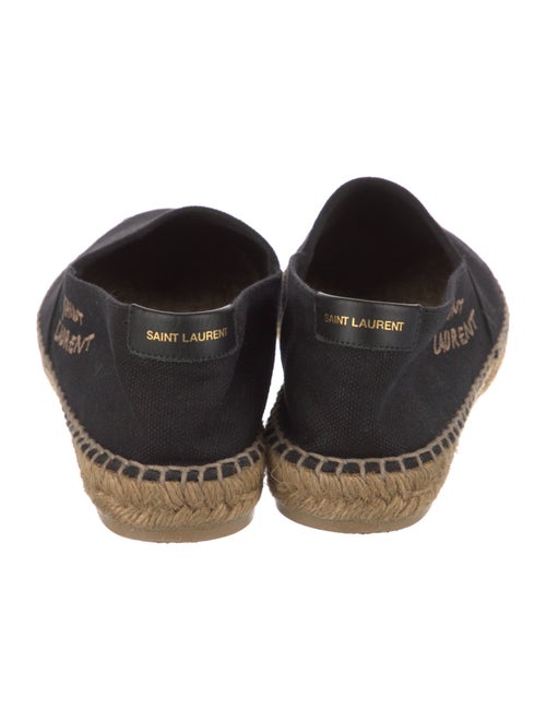 Saint Laurent Canvas Embroidered Accent Espadrilles