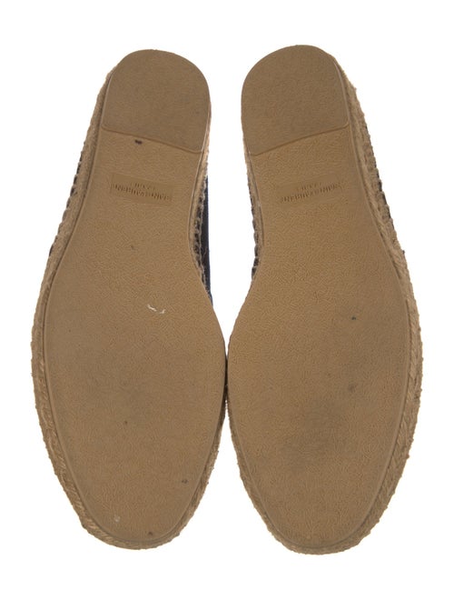 Saint Laurent Canvas Embroidered Accent Espadrilles
