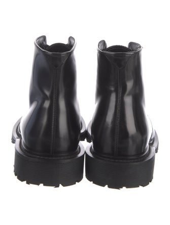 Saint Laurent Patent Leather Combat Boots