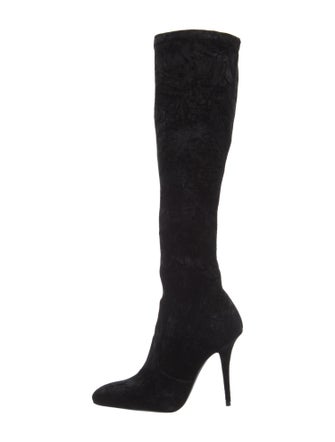 Saint Laurent Velvet Sock Boots