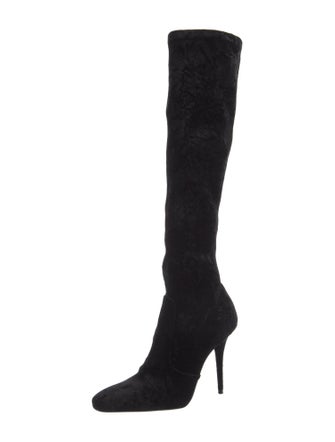Saint Laurent Velvet Sock Boots
