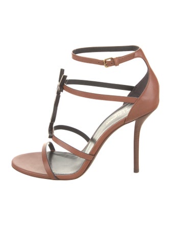 Saint Laurent Leather T-Strap Sandals