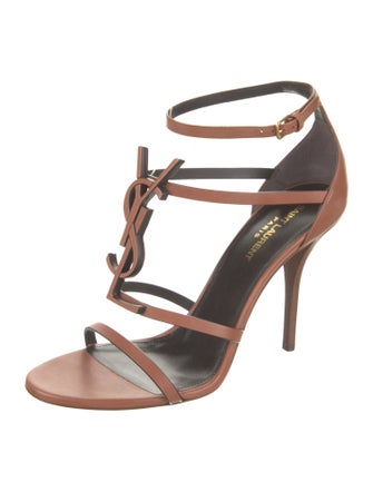 Saint Laurent Leather T-Strap Sandals
