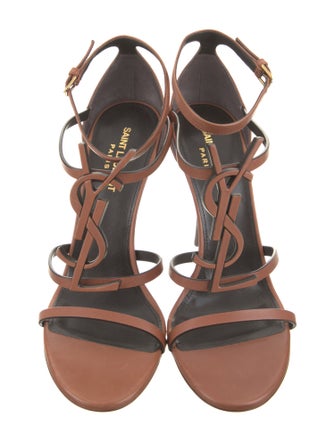 Saint Laurent Leather T-Strap Sandals
