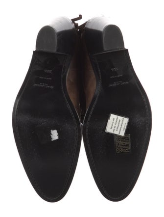 Saint Laurent Suede Fringe Trim Accent Western Boots