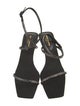 Saint Laurent Satin Crystal Embellishments Gladiator Sandals