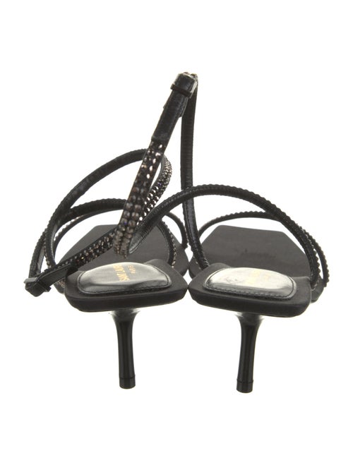 Saint Laurent Satin Crystal Embellishments Gladiator Sandals