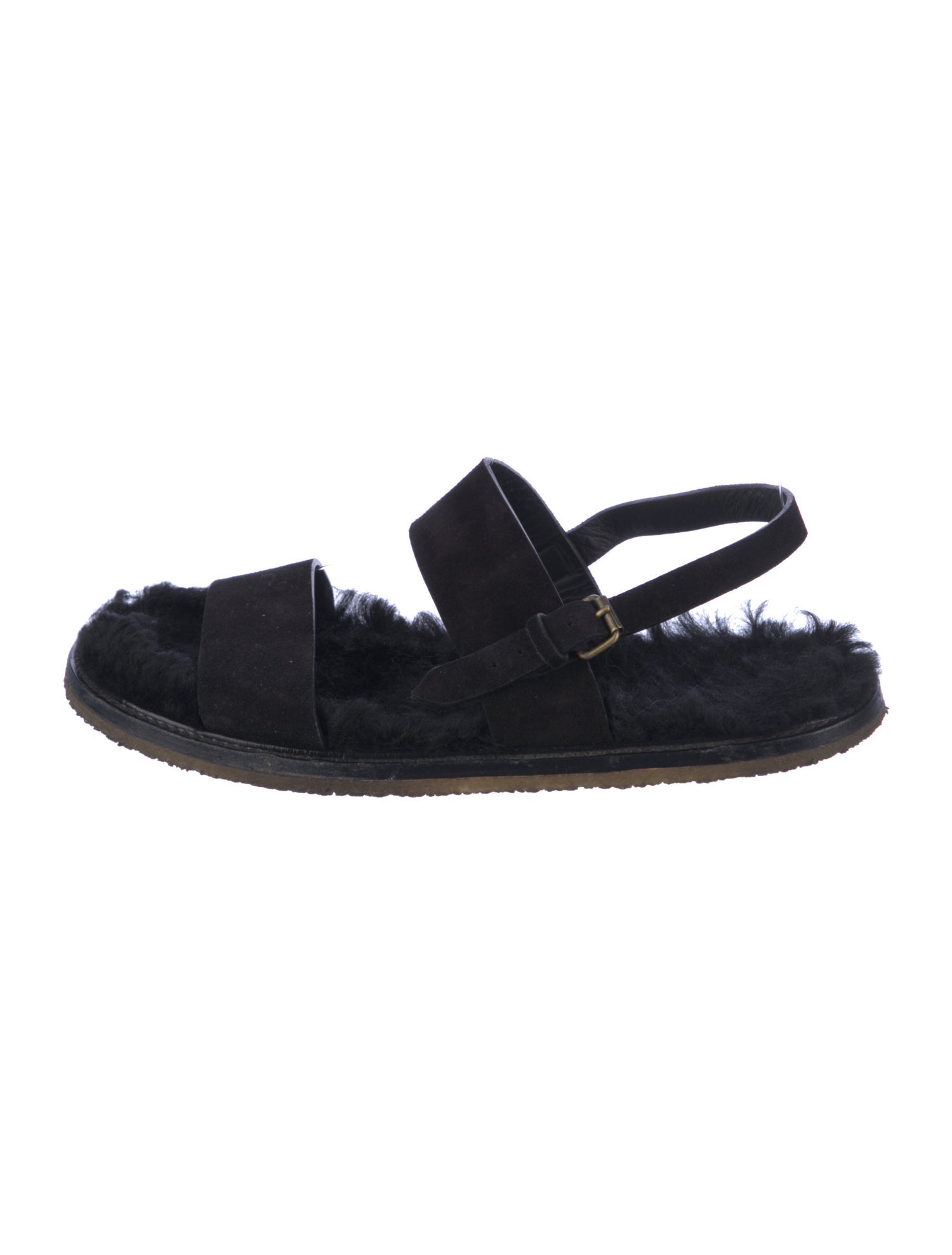 Saint Laurent Shearling Sandals