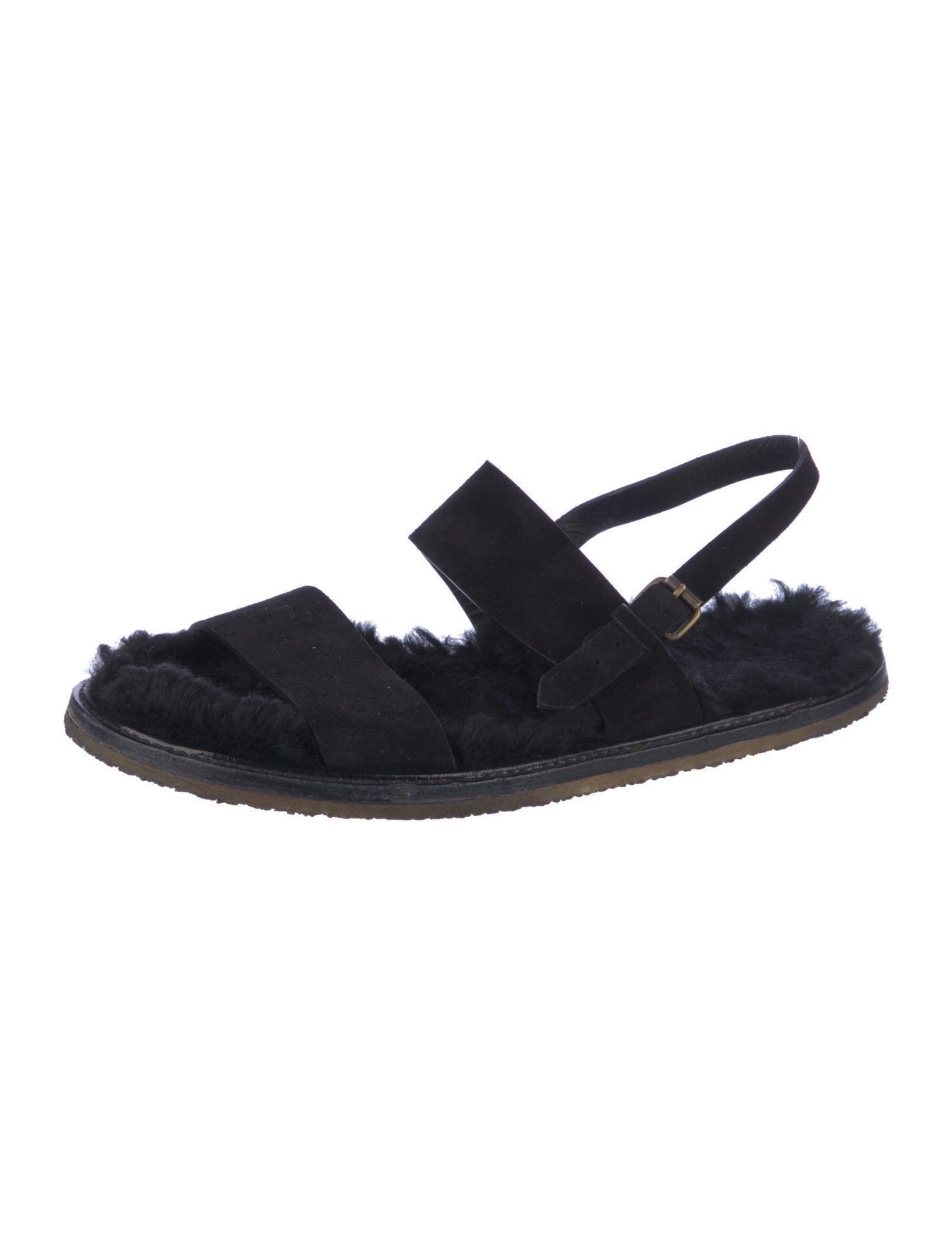 Saint Laurent Shearling Sandals
