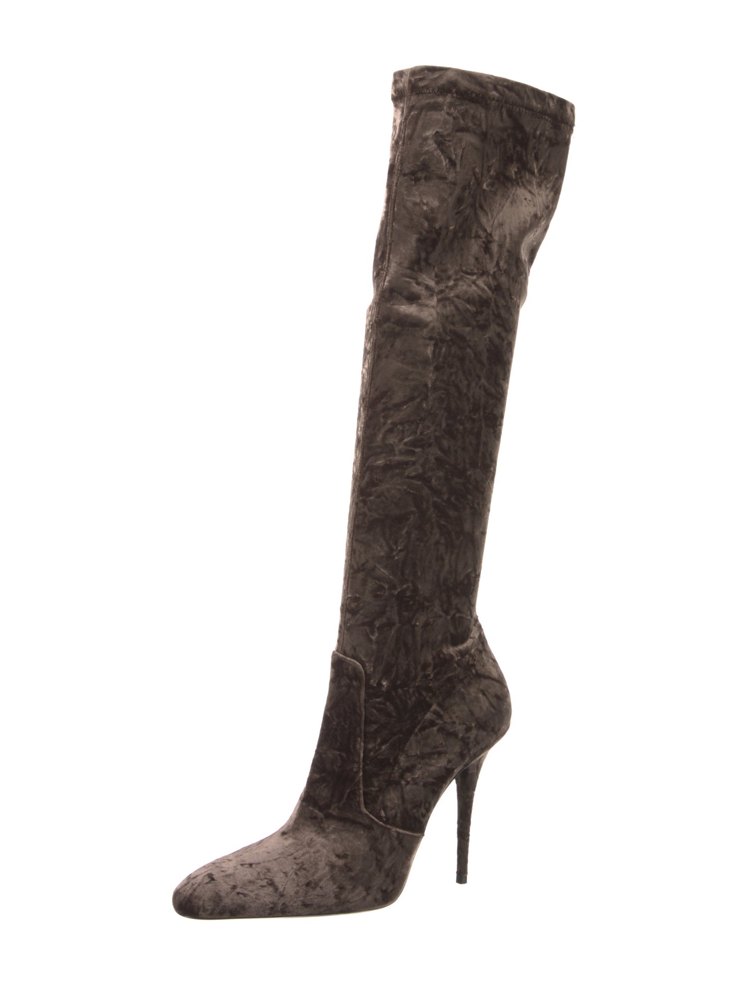 Saint Laurent Velvet Boots