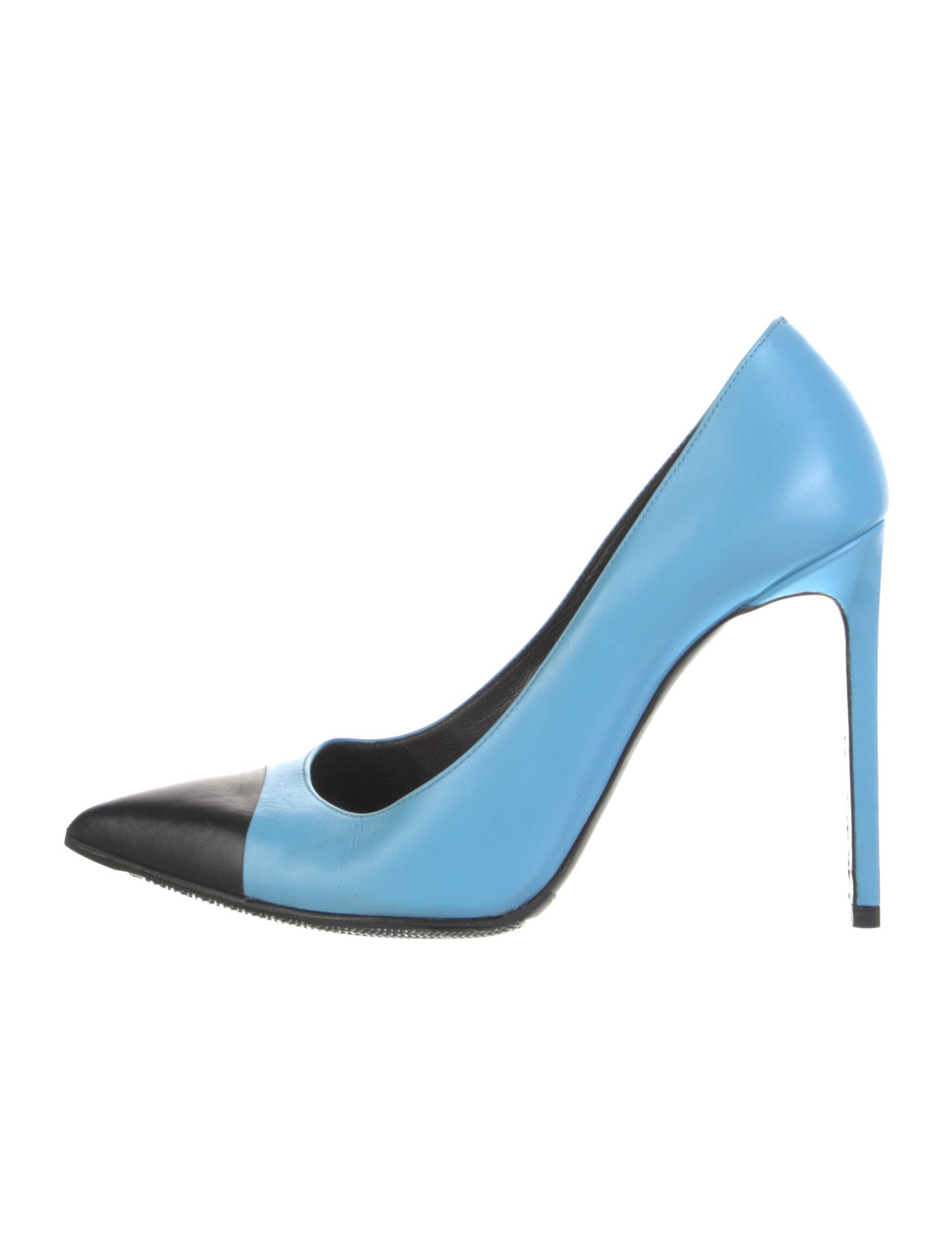 Saint Laurent Satin Colorblock Pattern Pumps