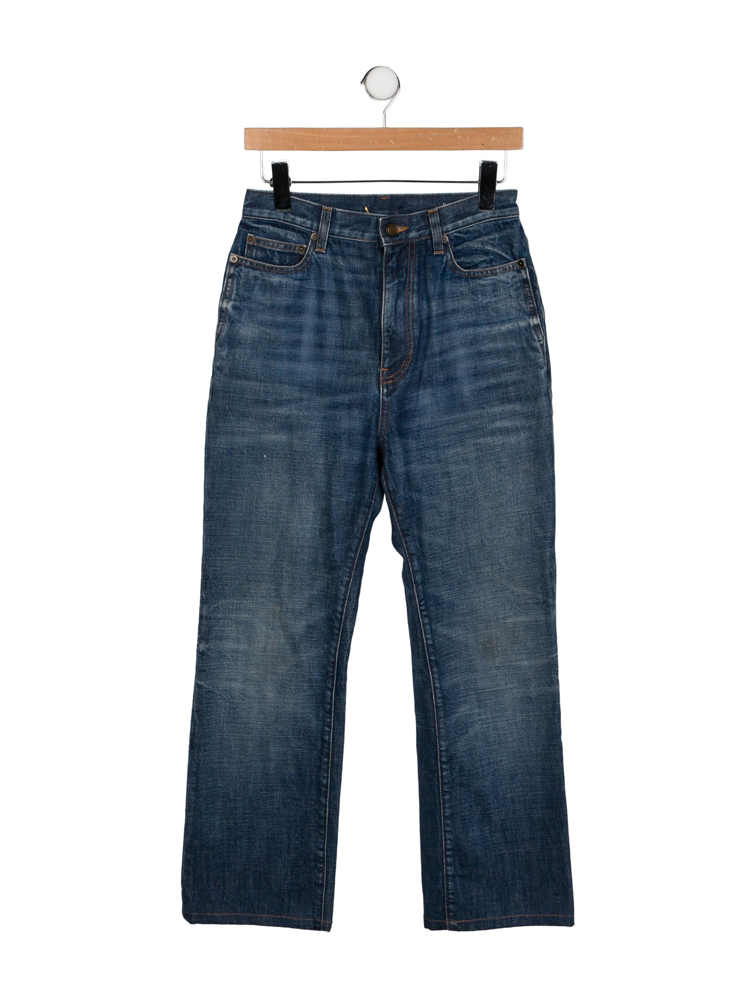 Saint Laurent High-Rise Wide Leg Jeans