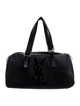 Yves Saint Laurent Rive Gauche Canvas Top Handle Bag