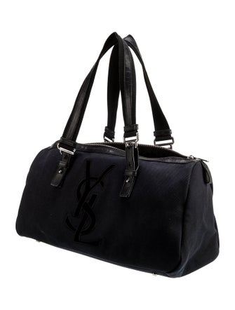Yves Saint Laurent Rive Gauche Canvas Top Handle Bag