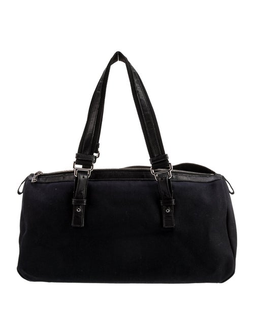 Yves Saint Laurent Rive Gauche Canvas Top Handle Bag